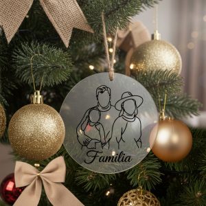 Bola de navidad de metacrilato (ilustración lineal)